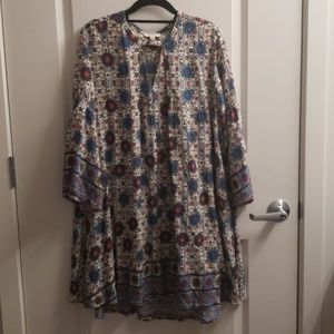 Umgee Medallion Keyhole Dress